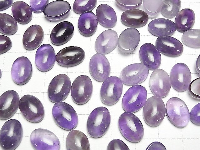 [Video] Lavender Amethyst AA+ Oval Cabochon 14x10mm 3pcs