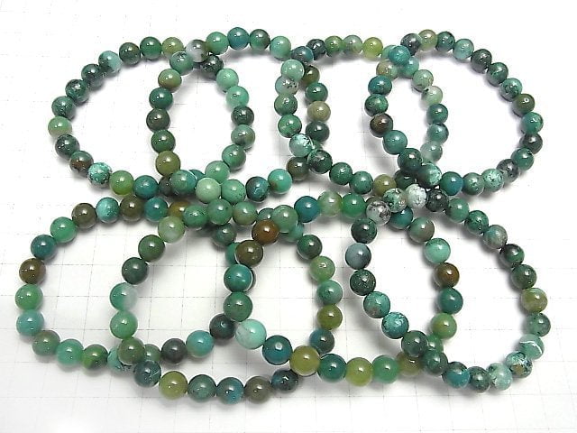 [Video] Peru Gem Silica AA++ Round 8mm Bracelet