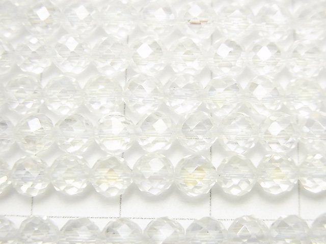 [Video] High Quality! Aqua Crystal Faceted Round 4.5mm 1strand beads (aprx.15inch / 37cm)