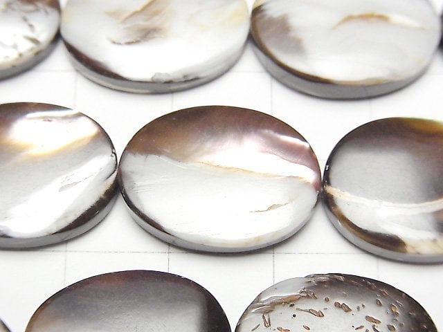 [Video]Mother of Pearl MOP Brown Oval 20x15mm 1strand beads (aprx.15inch/37cm)