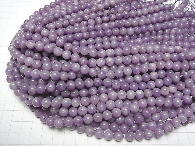 Lepidolite AA++ Round 8mm 1strand beads (aprx.15inch/37cm)