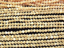 [Video]High Quality! Mother of Pearl MOP Beige Faceted Round 3mm 1strand beads (aprx.15inch/37cm)
