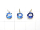 [Video][Japan]High Quality Kyanite AAA Round Faceted 6x6x4mm Pendant [K10 Yellow Gold] 1pc