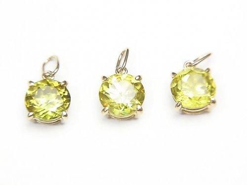 High Quality Sphene AAA Pendant 6x6x4mm [K10 Yellow Gold] 1pc [Japan]