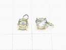 [Video][Japan]High Quality Aquamarine AAA Pendant 6x6x4mm [K10 Yellow Gold] 1pc