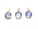 [Video][Japan] High Quality Tanzanite AAA Round Faceted 6x6x4mm Pendant [K10 Yellow Gold] 1pc