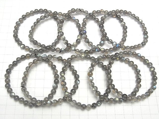 [Video] High Quality Labradorite AAA Round 6mm Bracelet