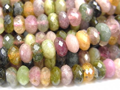 Roundel, Tourmaline Gemstone Beads