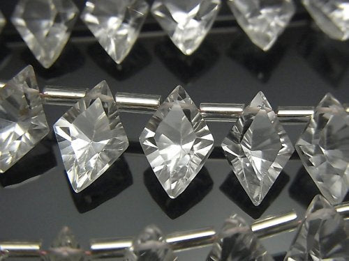 Concave Cut, Crystal Quartz, Diamond Gemstone Beads