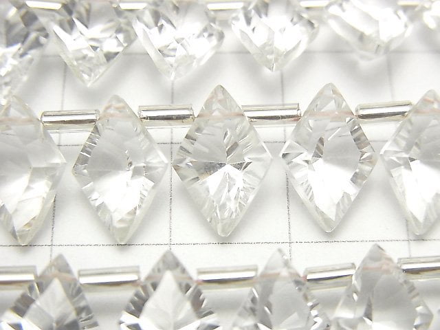 [Video]High Quality Crystal AAA Diamond Concave Cut 12x8mm 1strand (13pcs )