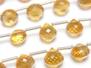 Citrine, Faceted Briolette, Onion shape Gemstone Beads