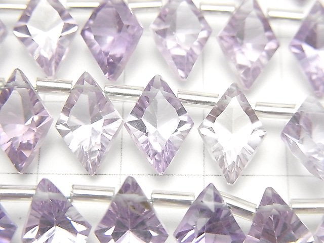 [Video] High Quality Amethyst AAA Diamond Concave Cut 12x8mm 1strand (13pcs)