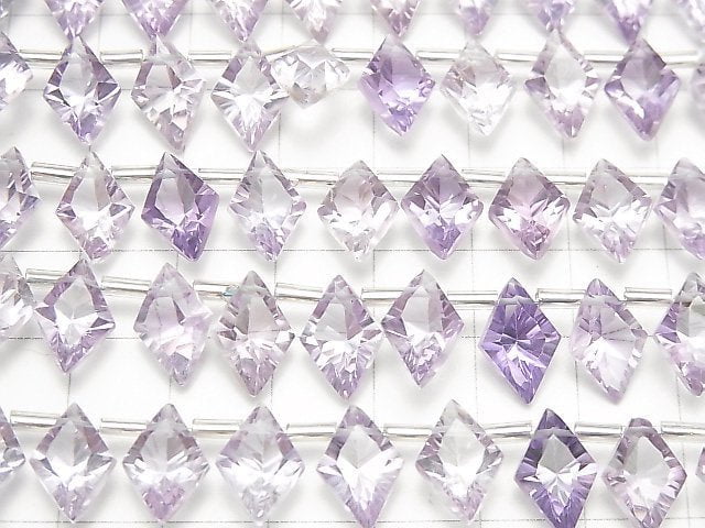 [Video] High Quality Amethyst AAA Diamond Concave Cut 12x8mm 1strand (13pcs)