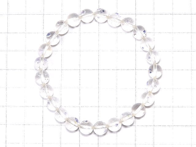 [Video] [One of a kind] Fluorite in Quartz Round 7mm Bracelet NO.200