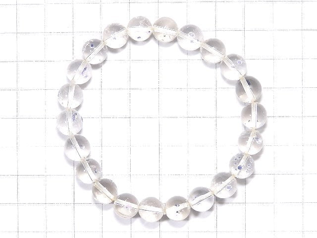 [Video] [One of a kind] Fluorite in Quartz Round 8.5mm Bracelet NO.205