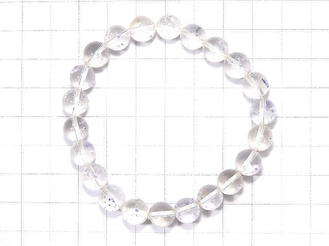 [Video] [One of a kind] Fluorite in Quartz Round 8.5mm Bracelet NO.206