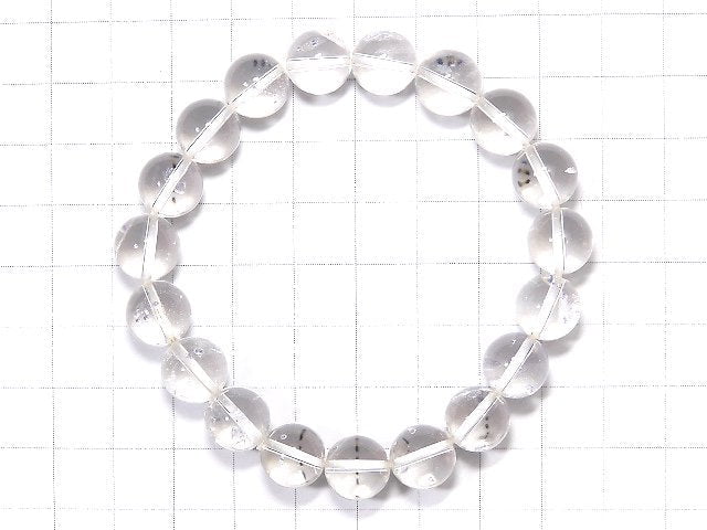 [Video] [One of a kind] Fluorite in Quartz Round 10mm Bracelet NO.211