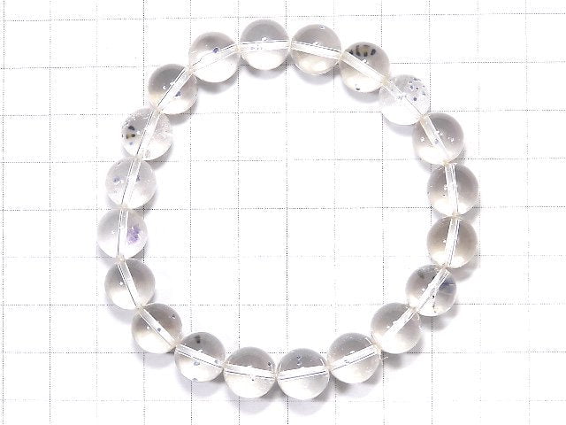 [Video] [One of a kind] Fluorite in Quartz Round 10mm Bracelet NO.212