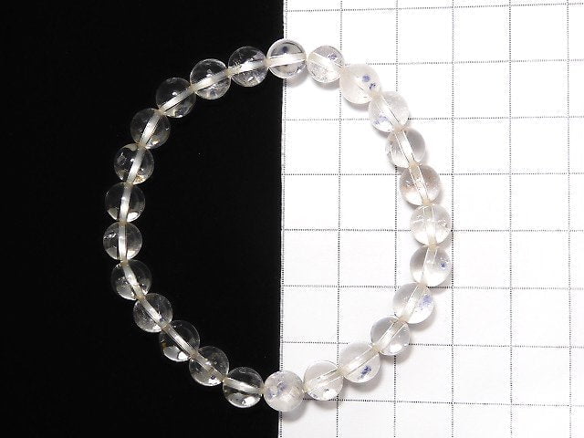 [Video] [One of a kind] Fluorite in Quartz Round 7mm Bracelet NO.100