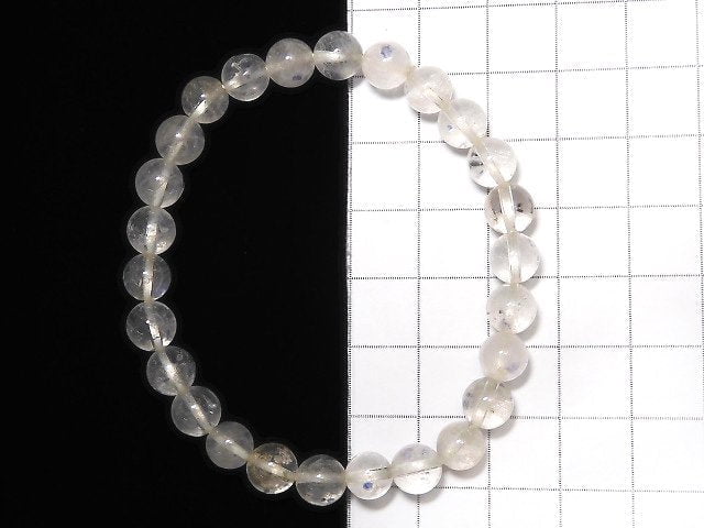 [Video] [One of a kind] Fluorite in Quartz Round 7mm Bracelet NO.101