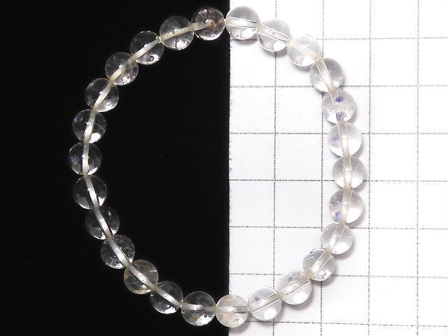 [Video] [One of a kind] Fluorite in Quartz Round 7mm Bracelet NO.103