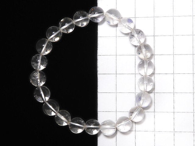 [Video] [One of a kind] Fluorite in Quartz Round 8.5mm Bracelet NO.105