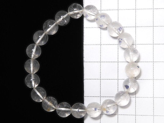 [Video] [One of a kind] Fluorite in Quartz Round 8.5mm Bracelet NO.107