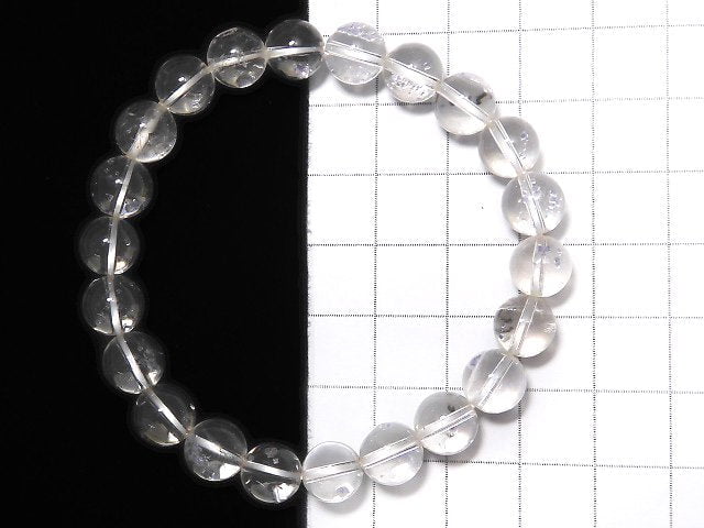 [Video] [One of a kind] Fluorite in Quartz Round 8.5mm Bracelet NO.108