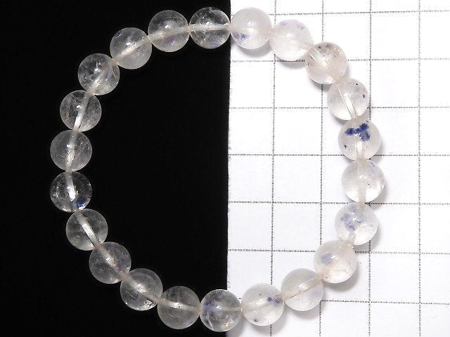 [Video] [One of a kind] Fluorite in Quartz Round 8.5mm Bracelet NO.110