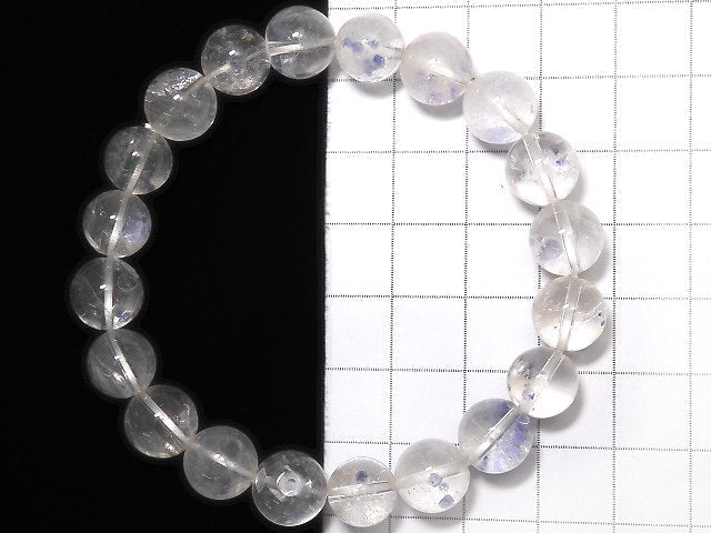 [Video] [One of a kind] Fluorite in Quartz Round 9.5mm Bracelet NO.114