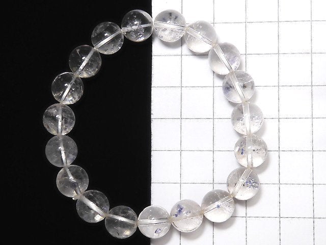 [Video] [One of a kind] Fluorite in Quartz Round 10mm Bracelet NO.115