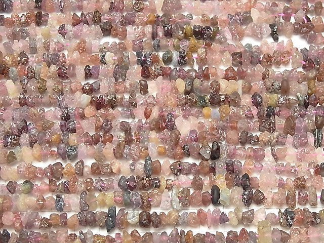 [Video] Multicolor Spinel Rough Rock Nugget (Chips) 1strand beads (aprx.15inch / 37cm)