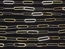Silver925 Flat Oval Chain (Gold Coating) 10cm $4.39!