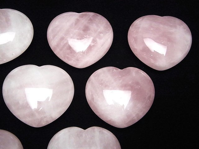 Rose Quartz AA+ Undrilled Heart 40x45mm 1pc