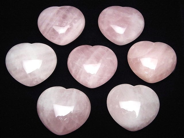 Rose Quartz AA+ Undrilled Heart 40x45mm 1pc