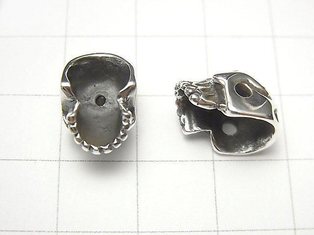 Silver925 Champagne with CZ, 12x9x9mm [Black] 1pc