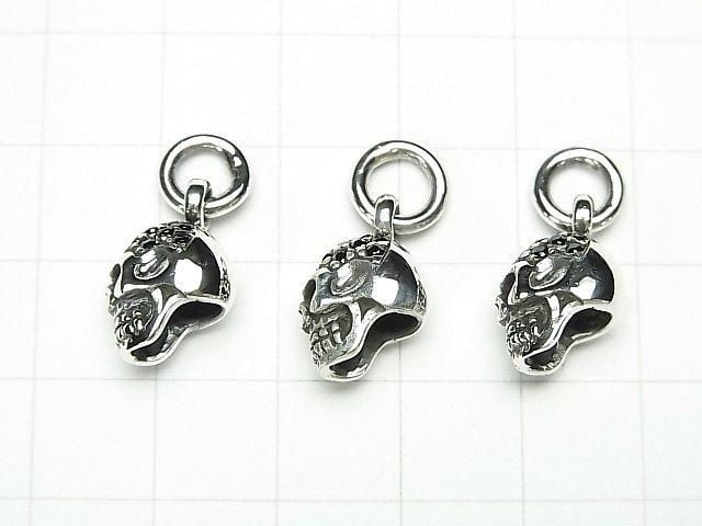 Silver925 Champagne Charm with CZ [Black] 1pc