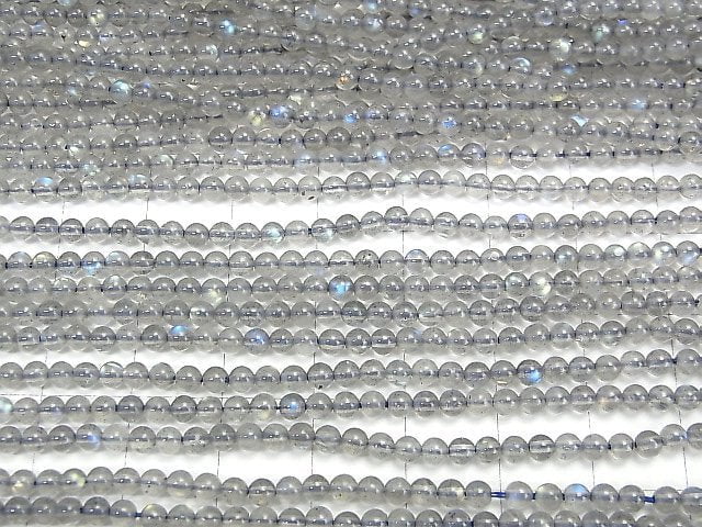 [Video] High Quality Labradorite AAA Round 3mm 1strand beads (aprx.15inch / 37cm)