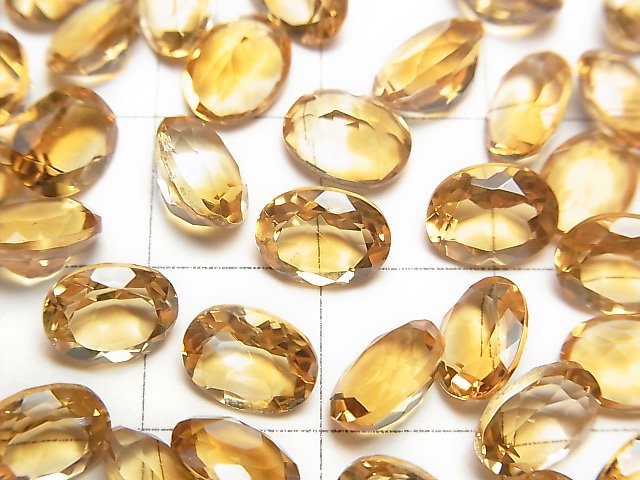 [Video]High Quality Citrine AAA Loose stone Oval Faceted 8x6mm 3pcs