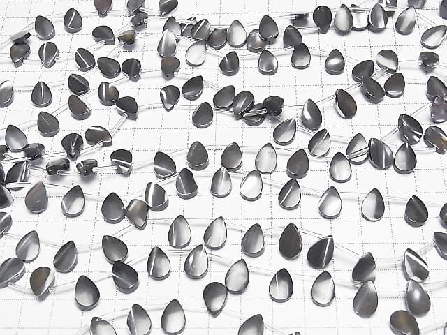 [Video] Mother of Pearl MOP Gray Pear shape 12x8mm 1-strand beads (approx. 15inch/36cm)