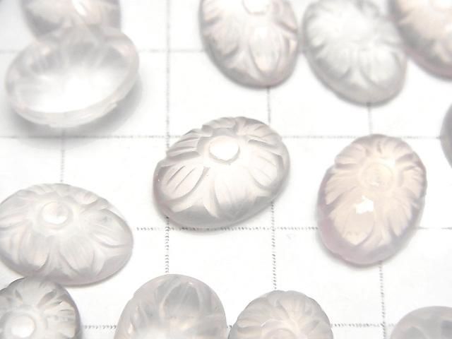 [Video]High Quality Rose Quartz AAA Carved Oval Cabochon 14x10mm 2pcs