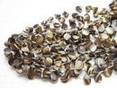 [Video] Mother of Pearl MOP Brown Pear shape 14x10mm 1strand beads (aprx.15inch / 36cm)