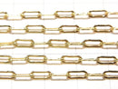 14KGF Long Flat Cable Chain 6.5x2.5mm 10cm