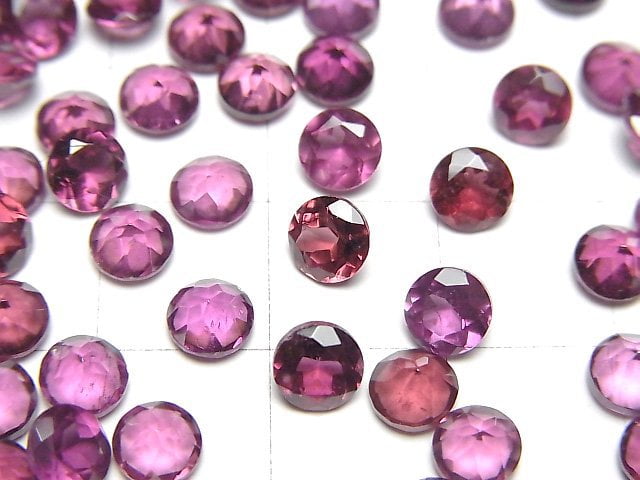 [Video]High Quality Malaya Garnet AAA- Loose stone Round Faceted 5x5mm 2pcs