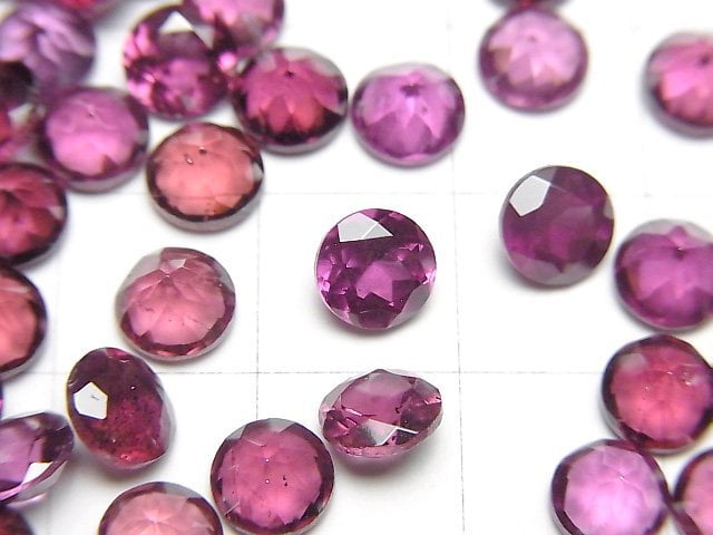 [Video]High Quality Malaya Garnet AAA- Loose stone Round Faceted 6x6mm 1pc