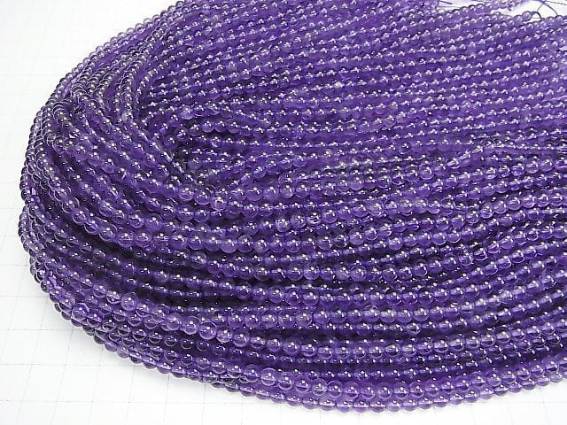 [Video]Amethyst AAA- Round 4.5mm 1strand beads (aprx.15inch/36cm)