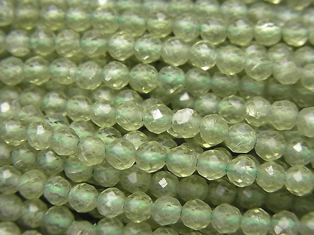 Apatite, Faceted Round Gemstone Beads