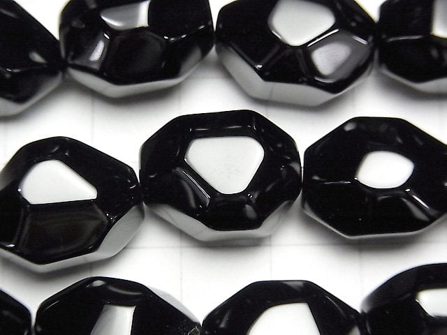 [Video]Onyx AAA- Faceted Nugget half or 1strand beads (aprx.15inch/37cm)