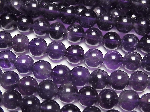[Video] Amethyst AA Round 6.5mm 1-strand beads (approx. 15 inches/37 cm)