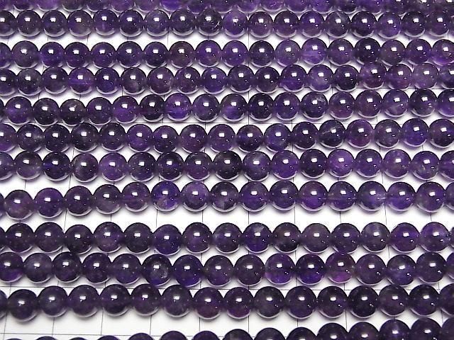 [Video] Amethyst AA Round 6.5mm 1-strand beads (approx. 15 inches/37 cm)